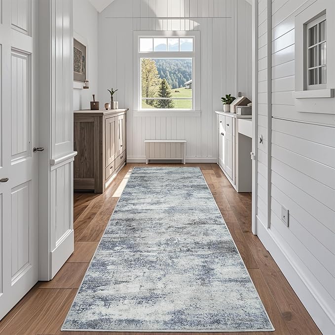 Runner Rug for Hallways Kitchen 2'6"x8' Washable Non Slip: Carpet Non Skid 8ft by Aelenmu