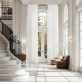 Extra Long Beige White Linen Curtains 126 Inch by Nanspring