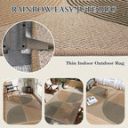 Lahome Enfys Modern Rainbow Easy Jute Office Rug, Washable Rugs 4x6 - Image 4