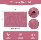 SHACOS Fabric Placemats Set of 4 Place Mats Machine Washable, Hot Pink