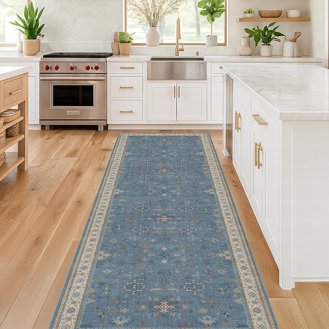 Hazo Haus Non Slip 10ft Long Hallway Runner Rug Blue - Image 6