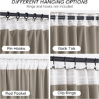 RYB HOME Taupe Velvet Curtains - Image 4