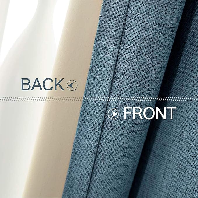 MIULEE 2 Panels Blackout Curtains Polyester Texture Opaque Curtains - Image 6