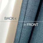 MIULEE Linen Texture Curtains for Bedroom Solid 100% Blackout Thermal Insulated - Image 6