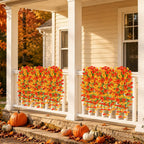 6Pcs Artificial Fall Hanging Flowers for Outdoors, Fake Autumn Plants