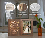 EYITUPC Rotating Light Up Mr Mrs 2026 Wood Frame Bridal Shower Wedding Gift