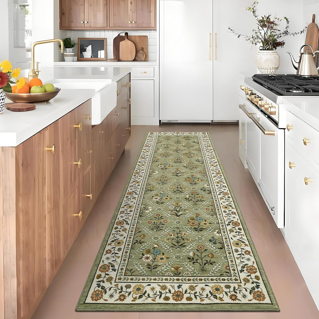 GarveeHome Washable Kitchen Rugs Non Slip 2x6 Hallway Runner Low Pile Rug