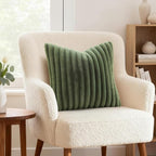 decorUhome Cozy Faux Fur Throw Pillow Covers 16x16 Set of 2 Decorative Soft - Image 2