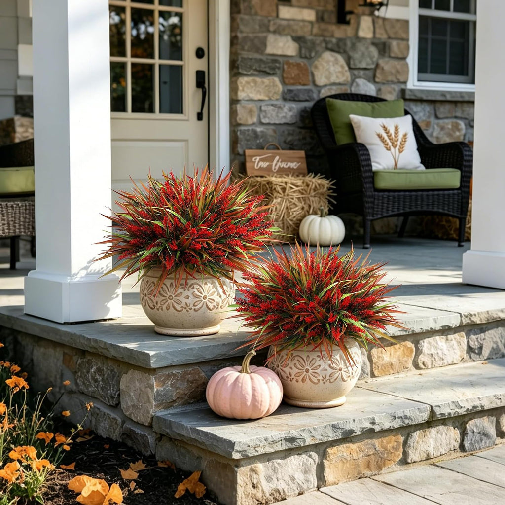 Fake Plants with Artificial Lavender Flower for Outdoor Porch Fall Decor