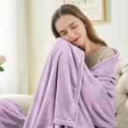 BEDELITE Fleece Blanket Lilac Throw Blankets - Image 2
