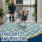 OLANLY Front Door Mat, Non-Slip Rubber Backing, Dirt Resistant and Absorbent - Image 2