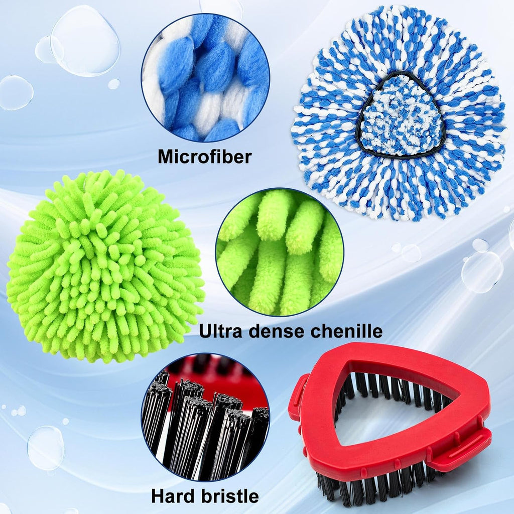 9PCS Mop Heads for O-Cedar RinseClean 2 Tank Spin Mop System