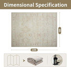 Washable Rugs 8x10 Area Rugs for Living Room-Light Brown Rugs for Bedroom - Image 2