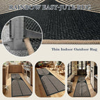 Lahome Enfys Modern Rainbow Kitchen Runner Rug, 2x8 Easy Jute Rug Runners - Image 4