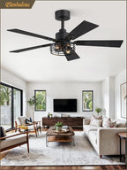 Fanbulous 42 Inch Farmhouse Rustic Ceiling Fan with Light & Remote