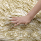 Ciicool Ultra Soft Faux Sheepskin Fur Rug Fluffy Rug - Image 4