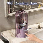 Waterproof Toothbrush Holder with 180° Rotating Cover, All Pink