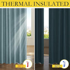 NICETOWN 100% Absolutely Blackout Linen Curtains - Image 4