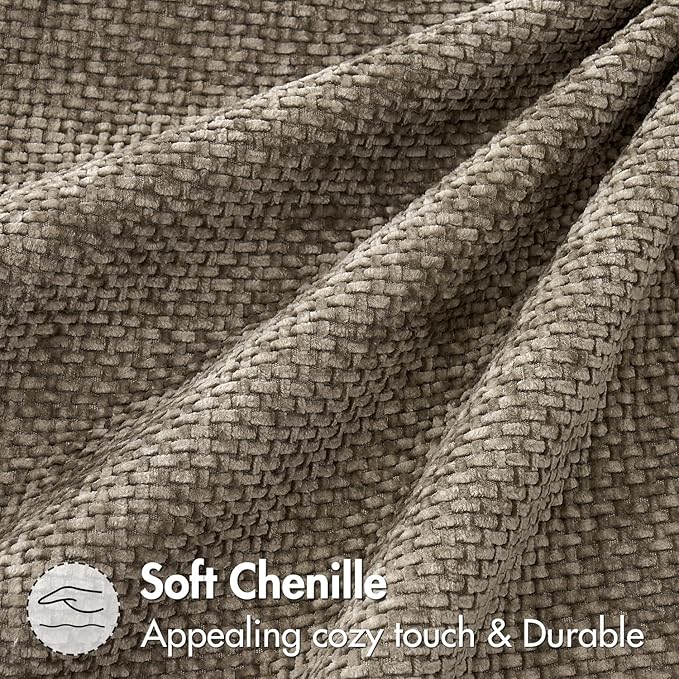 MIULEE Pack of 2 Lumbar Couch Throw Pillow Covers 20x12 Inch Neutral Khaki - Image 8