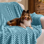 BEDELITE Fleece Throw Blanket for Couch – 3D Ribbed Jacquard Soft and Warm - Image 3