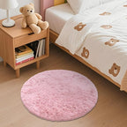 OLANLY Pink Round Rugs for Bedroom - Image 3