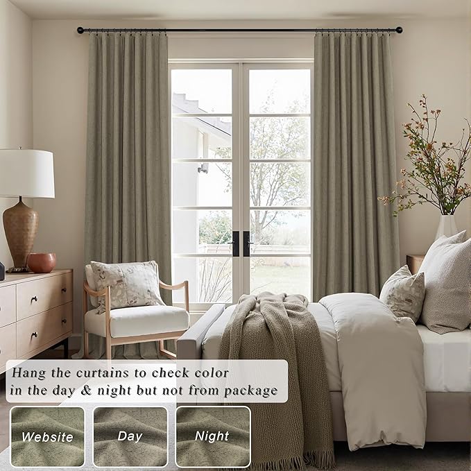Living Room Darkening Curtains 63 Inches Long Small Bay Window Blackout - Image 2