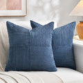 Fancy Homi 2 Packs Dusty Blue Big Decorative Throw Pillow Covers 24x24 Inch by Fancy+Homi