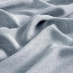 MIULEE Chambray Blue Linen Curtains 54 Inch Length 2 Panels - Image 4