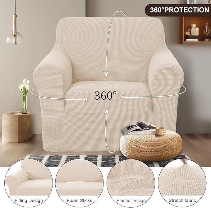 U-NICE HOME Recliner Chair Covers Stretch Couch Cover Sofa Cover Sofa Slipcover - Image 3