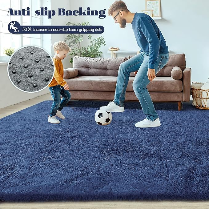 5x7 Area Rug for Living Room: Fluffy Shag Soft Washable Rugs Fuzzy Plush Indoor - Image 8
