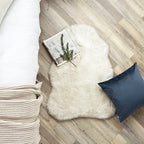Ashler Ultra Soft Faux Fox Fur Rug White Brown Fluffy Area Rug, Carpets Fluffy - Image 5