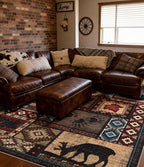 YIHOUSE Rustic Cabin Area Rug 8x10, Machine Washable Lodge Bear Rug, Non-Slip - Image 8