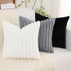 decorUhome Cozy Faux Fur Throw Pillow Covers 22x22 Set of 2 Decorative Soft - Image 7