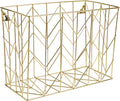 U Brands Hanging File Desk Organizer, Wire Metal, Gold Finish, 8.5" x 11'