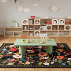 Rugcomf Area Rugs 9x12 Living Room Clearance Washable Boho Rug Non Slip Floral - Image 8