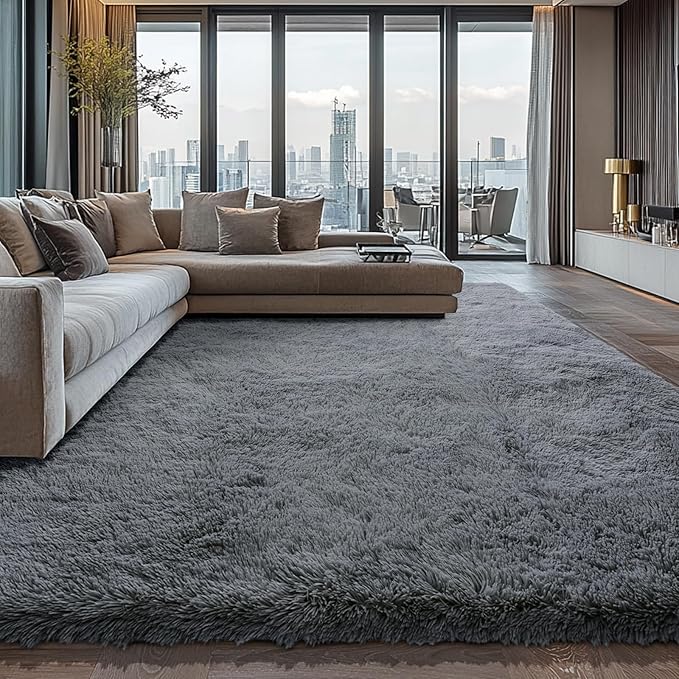 Shag Area Rugs for Bedroom Living Room, 6X9 Ultra Soft Fluffy Area Rugs for Dorm by Boshengya