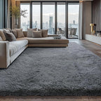 10X14 Large Shag Area Rugs for Living Room Bedroom, Big Soft Purple Fluffy Rug by Boshengya