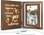 EYITUPC Rotating Light Up Mr Mrs 2026 Wood Frame Bridal Shower Wedding Gift