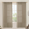 LAMIT Taupe 72 inch Linen Curtains by LAMIT