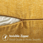 MIULEE Pack of 2 Mustard Yellow Throw Pillow Covers 12x20 Inch Soft Spring - Image 3
