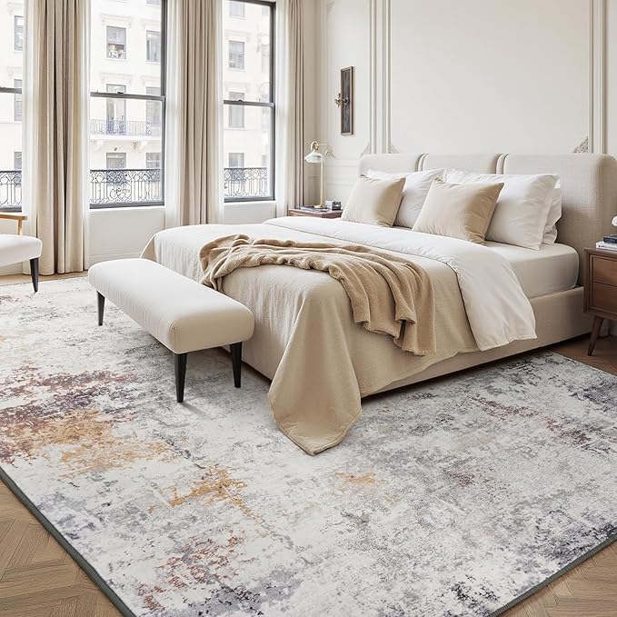 Rugflix 9x12 Area Rugs for Living Room, Washable Large Rug Stain-Resistant Low - Image 2