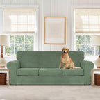 WEERRW 4 Pieces Velvet High Stretch Couch Covers - Image 2