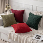 MIULEE Christmas Decorative Throw Pillow Covers 18x18 Dark Green Textured