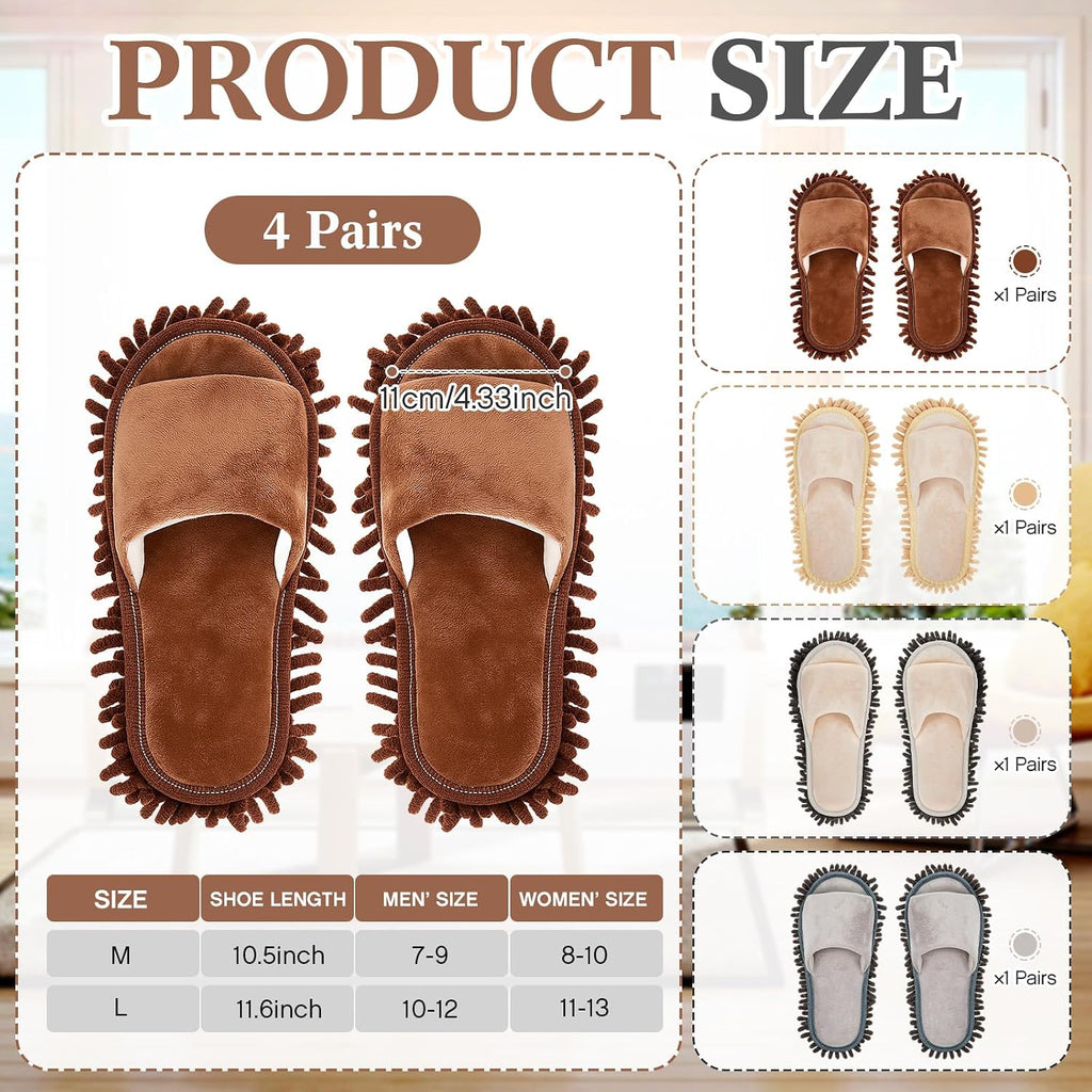 Jecery Microfiber Clean Mop Slipper