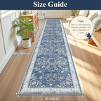 Yamaziot Washable Runner Rug 2x10 – Floral Non Slip Boho Hallway Runner Rug - Image 2