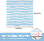 Non Slip Shower Mat, 24x24 Inch, Soft Comfortable Shower Floor Mat with Drain, PVC Loofah Bath Mat for Shower, Bathroom and Wet Areas, Quick Drying Easy Cleaning