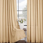 Tan Linen Curtains 108 inches Long - Image 4