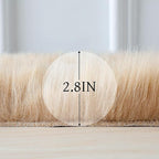 linmopm Faux Fur Rug Sheepskin Shag Fluffy Fuzzy Beige 5x7 ft Rugs - Image 3