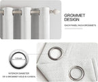 MIULEE 100% Blackout Linen Textured Curtains - Image 4