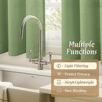 LAMIT 54 Inch Linen Curtains 2 Panels, Soft Faux Linen Light Filtering Panels - Image 9